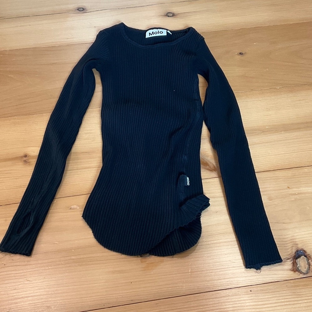 Molo black ribbed shirt